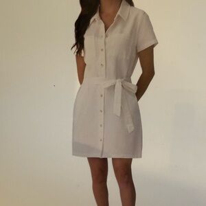 Frye White Mini Shirt Dress